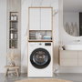 Hanah Home Armario para Lavadora Val2-Sw Natural y Blanco